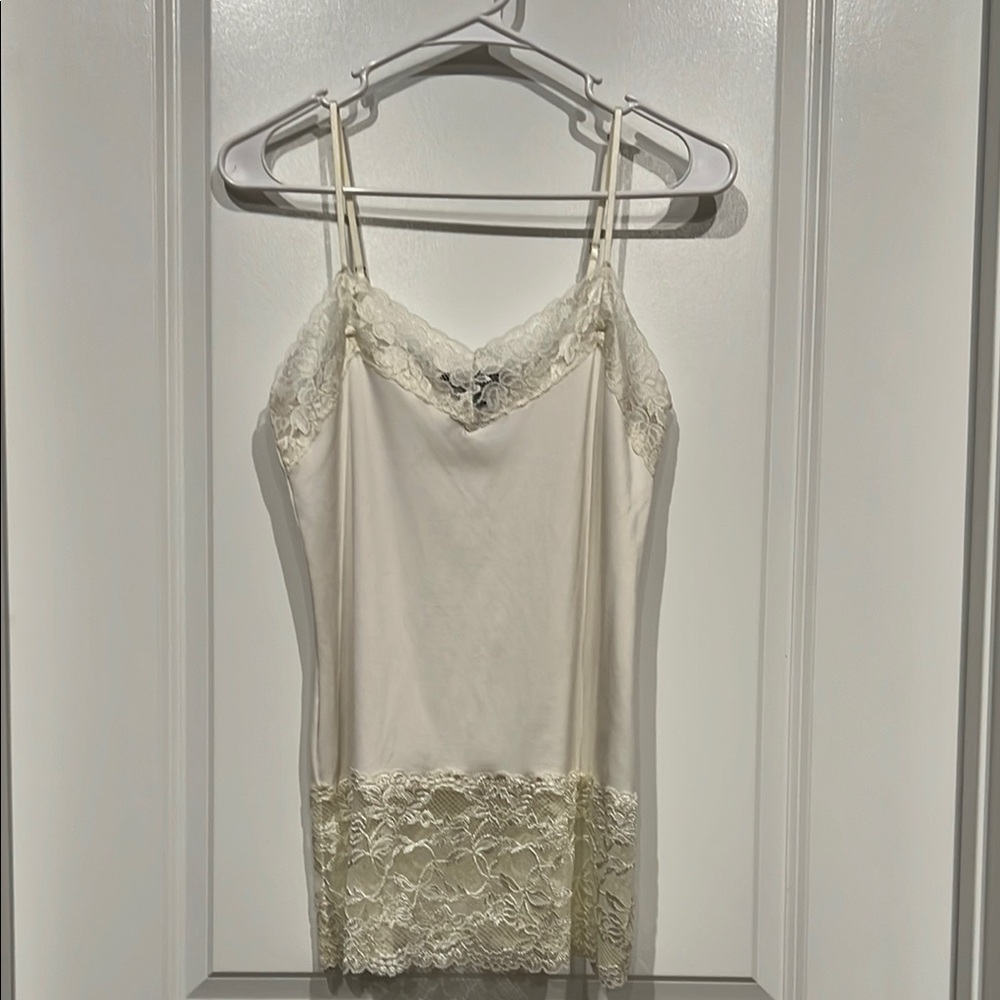 White House Black Market Cream Chemise